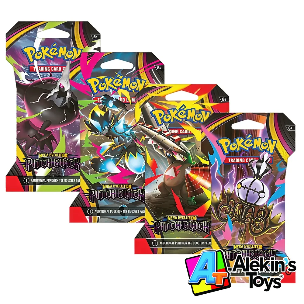 TCG Pokémon Sleeved Booster Modelo ALEATORIO Mega Evolution Pitch Black (Ingles)