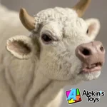 Papo Vaca Charolais Mugiendo 51158 - Imagen 3