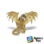 Papo Dragon de dos cabezas dorado 38938 - Imagen 5