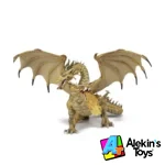 Papo Dragon de dos cabezas dorado 38938 - Imagen 4
